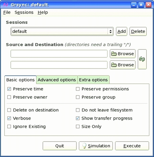 grsync ubuntu backup system