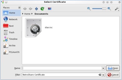 retroshare location keys cert