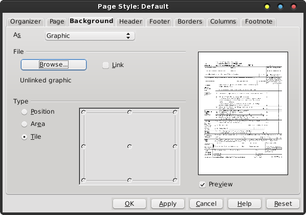 Then, click on the “Browse” button and select the PNG file you made from the PDF in Step One. Don't close this dialog box out – yet.