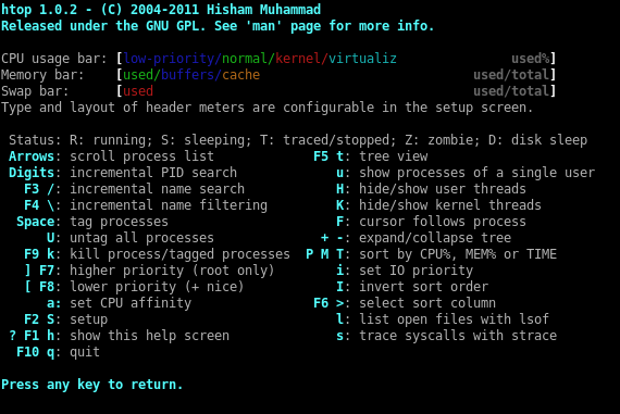 htop command