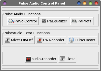 pulseaudio control panel