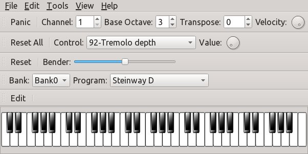 VMPK. Virtual MIDI Piano Keyboard