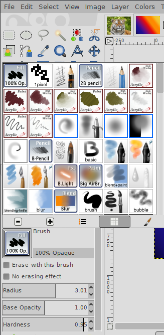 GIMP 2.8 Pencil Scratch Brush