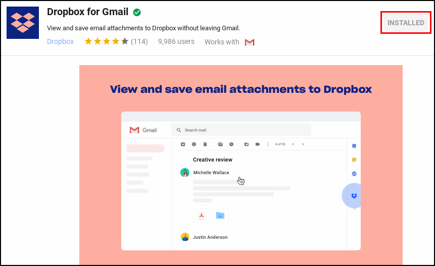 gmail drop box