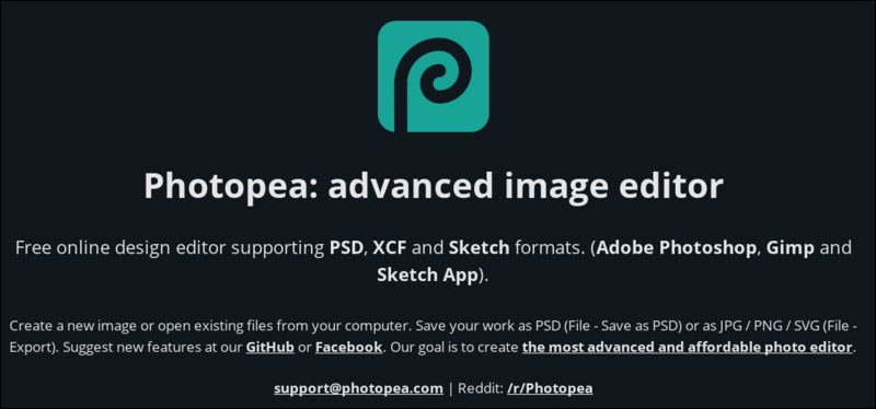 GitHub - photopea/photopea: Photopea is online image editor