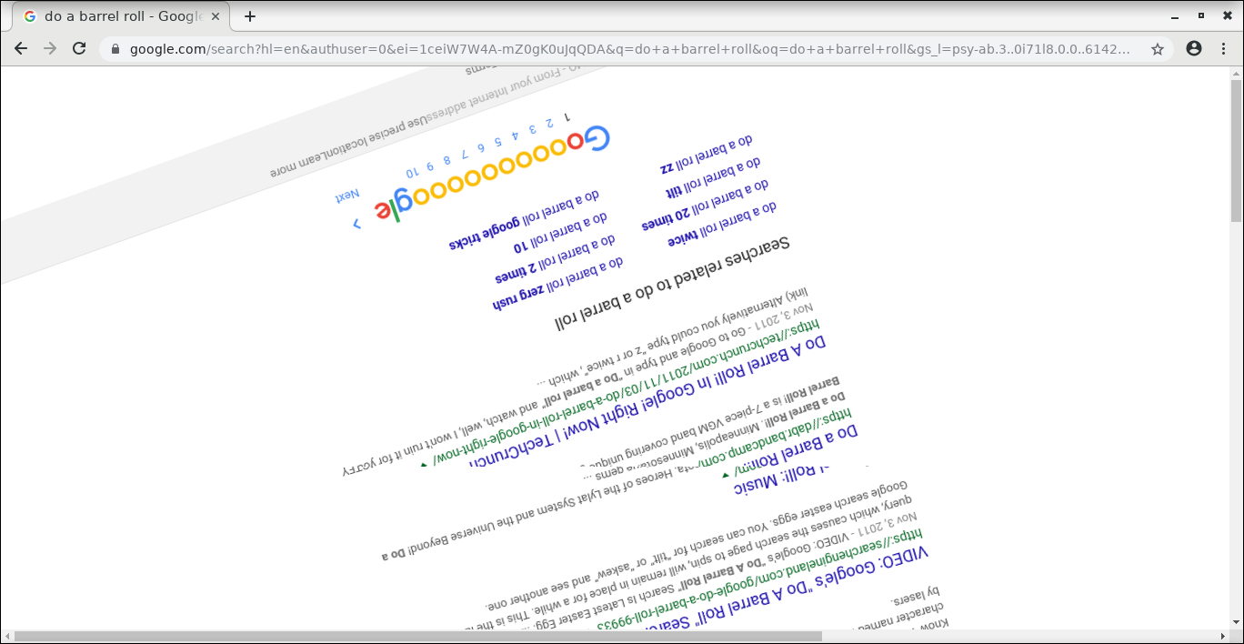 How To Make Google Do A Barrel Roll 20 Times? 