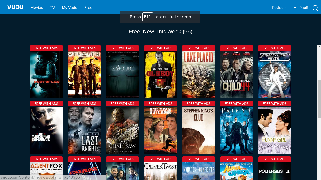 Vudu free movies with ads new arrivals