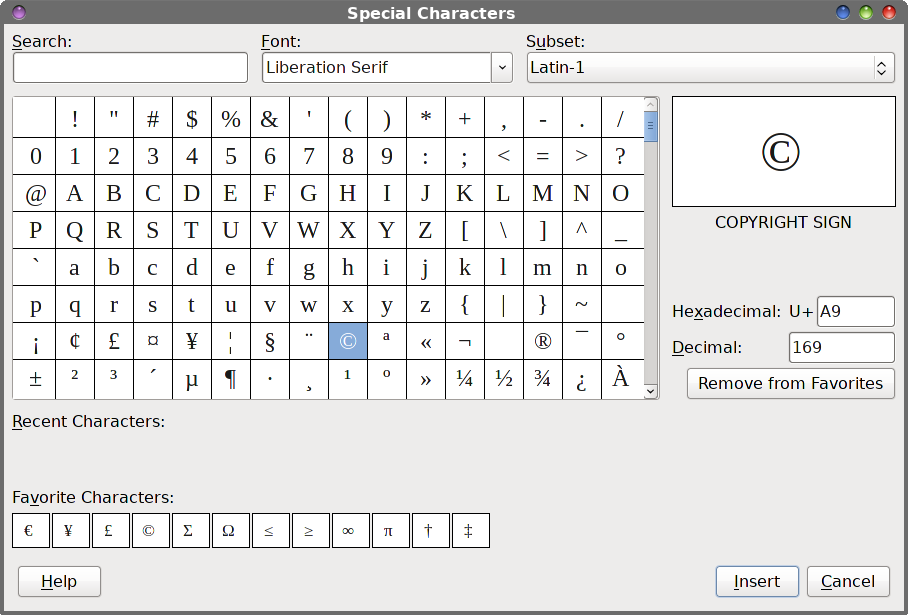 Unicode Symbols