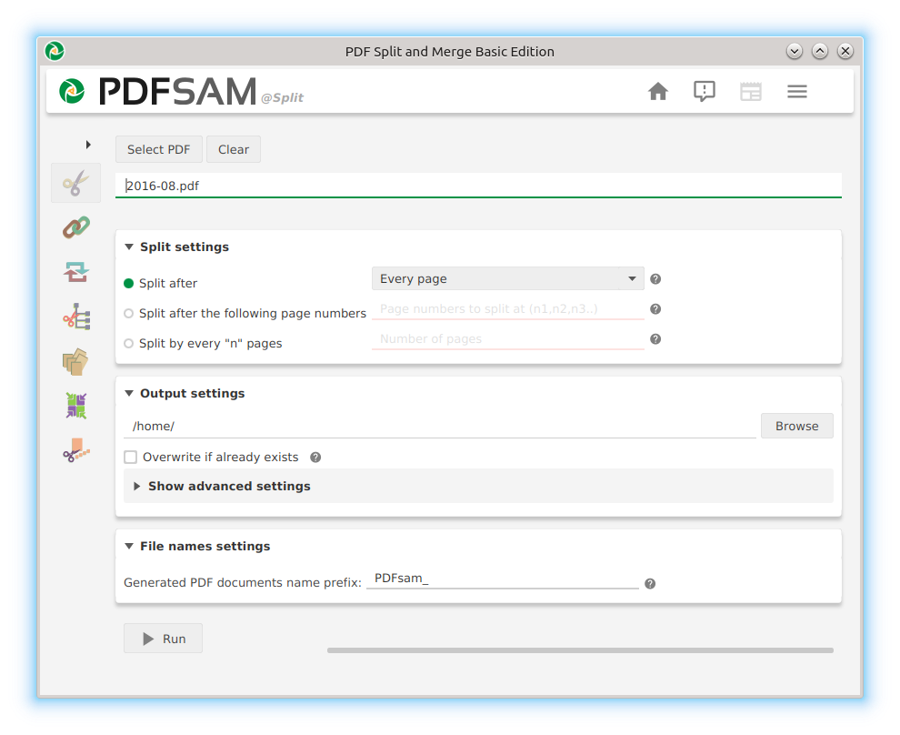 Split PDF Documents at Pages Where Page Size or Orientation Changes