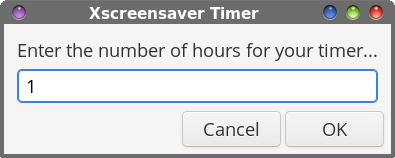 Screensaver timer hours