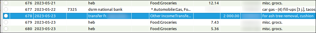 Account ledger