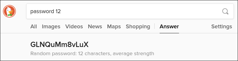 Duck Duck Go Generate Password
