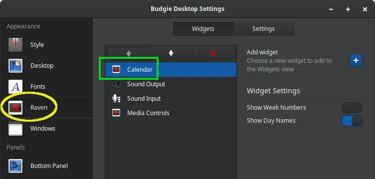 Budgie Desktop Settings