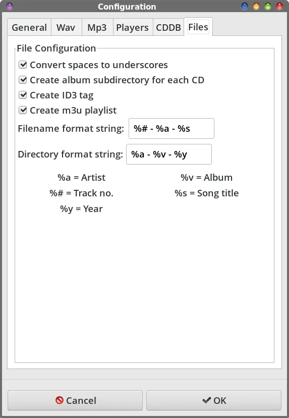 RipperX Config