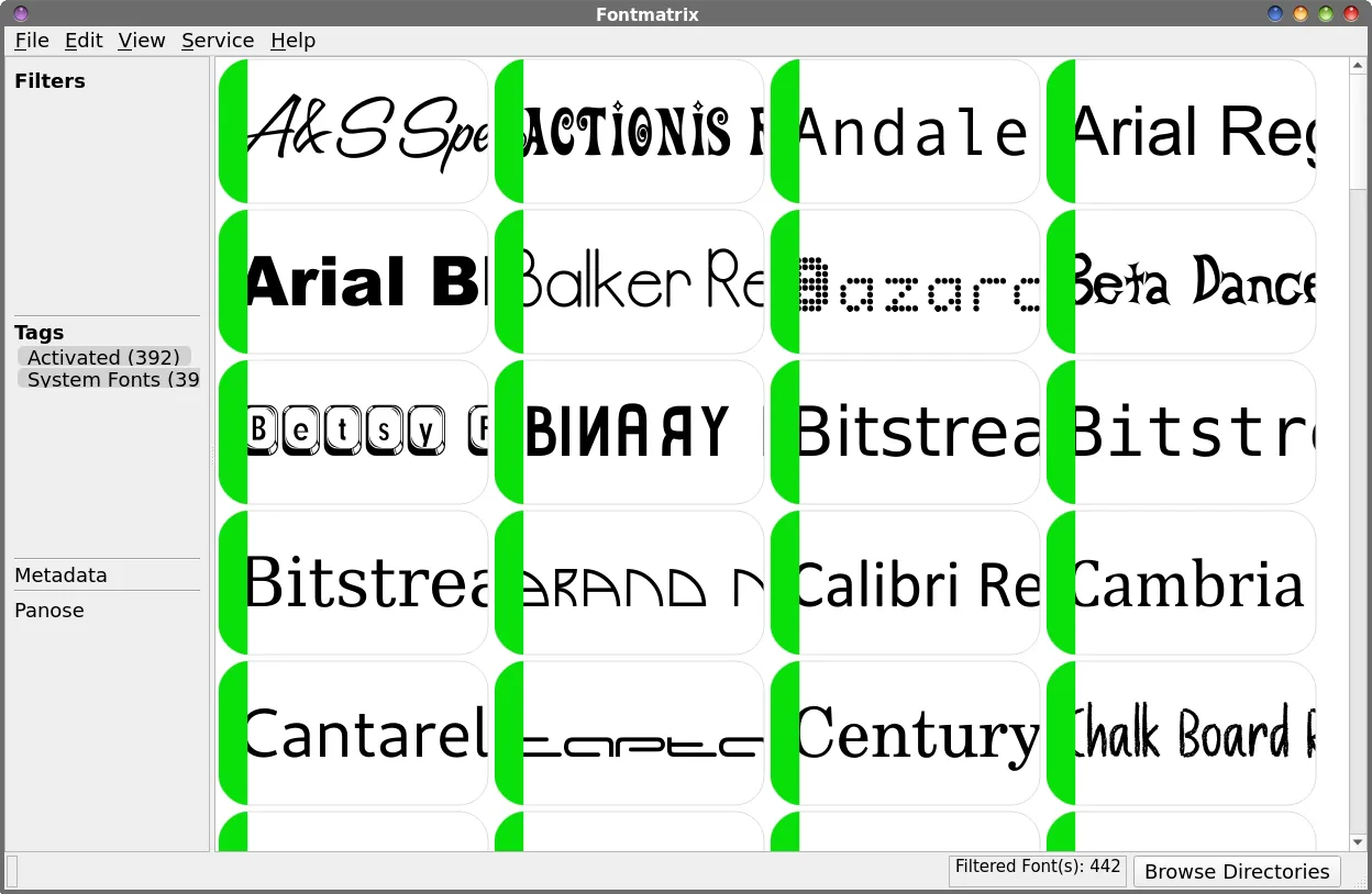 Font Matrix