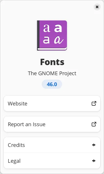 Gnome Fonts Viewer