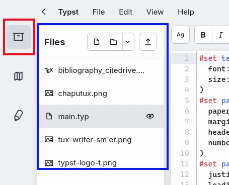 Typst explore files