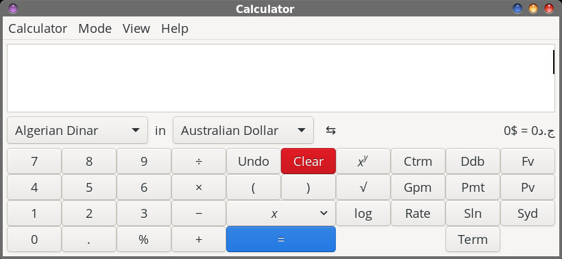 Mate Calculator (Financial mode)