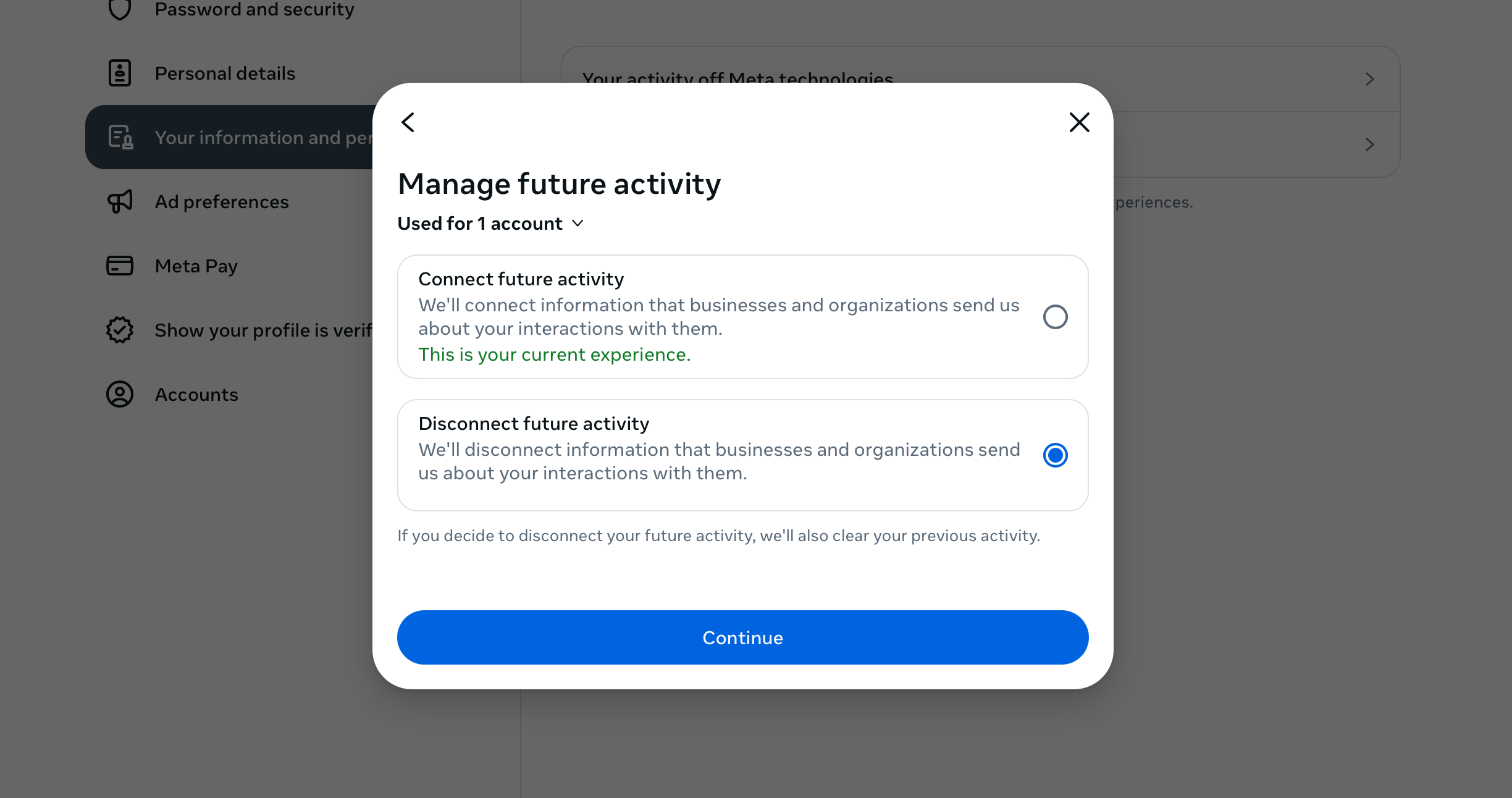 FB Manage Future Activity