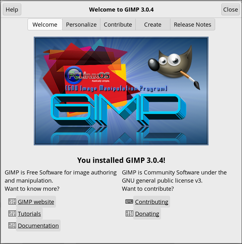 Welcome Screen (Welcome tab)