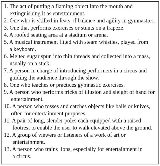 Crossword List