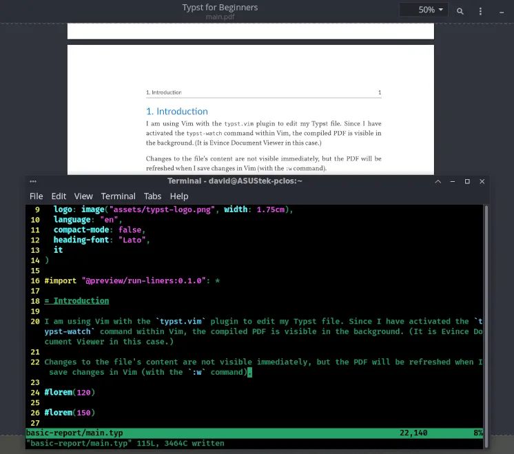 Typst VIM Plugin