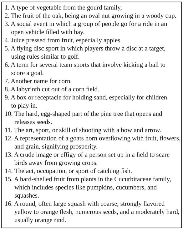 Crossword List