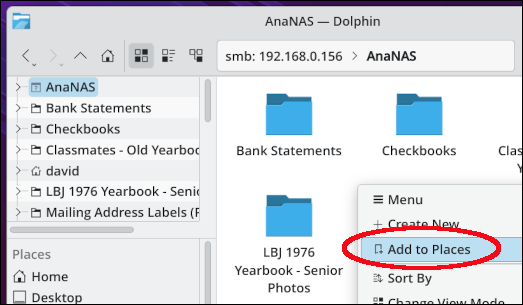 Dolphin Add to Places