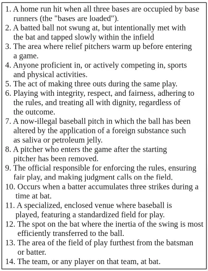 Crossword List